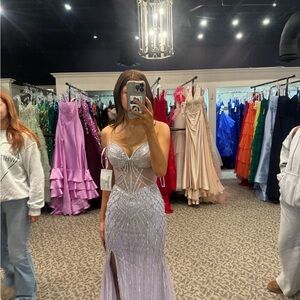 Elegant Lavender Evening Gown